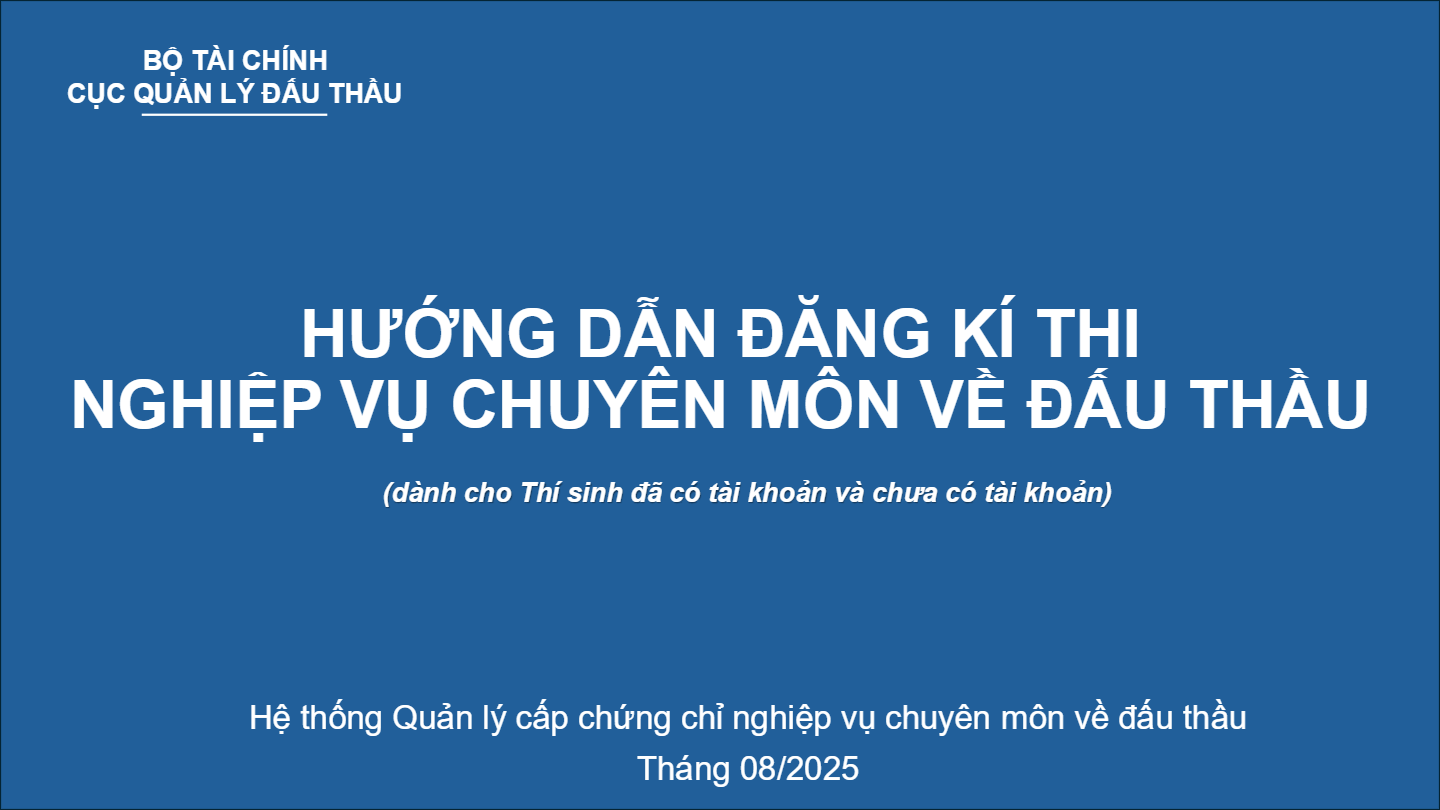 Ôn thi chứng chỉ chuyên môn về đấu thầu